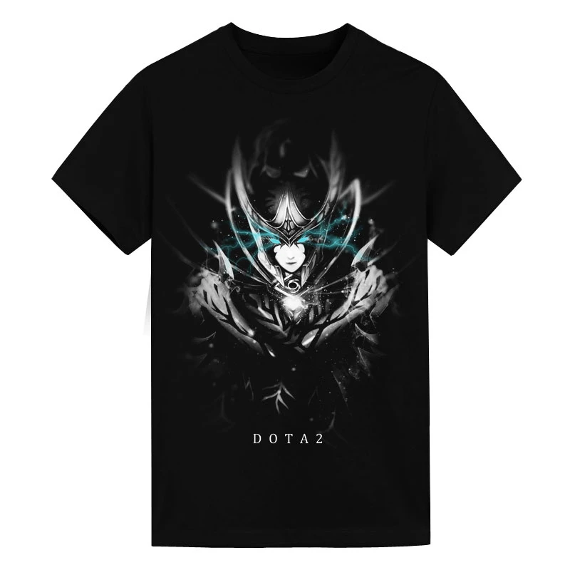 

2025 Knife Tower 2 Ink Dark DOTA2 Clothes New Phantom Ghost Men Pure Cotton Short Sleeve Shadow Magic T-shirt Game
