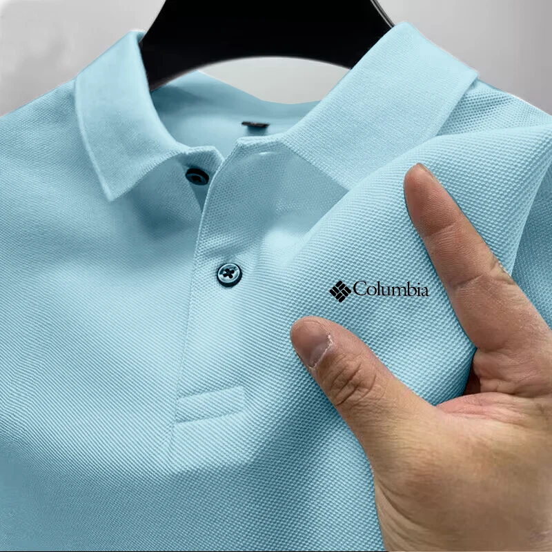 Polo de Golf para Hombre, Imprescindible en Verano, de Alta Calidad, Color Sólido, Moderno, Casual, con Botones