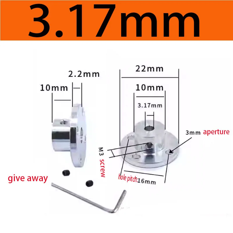 Kopling flensa ID 3/4/5/6/810/11/12/14mm, flensa kaku, flensa logam dengan kekerasan tinggi, poros pemandu, penyangga sumbu optik, motor