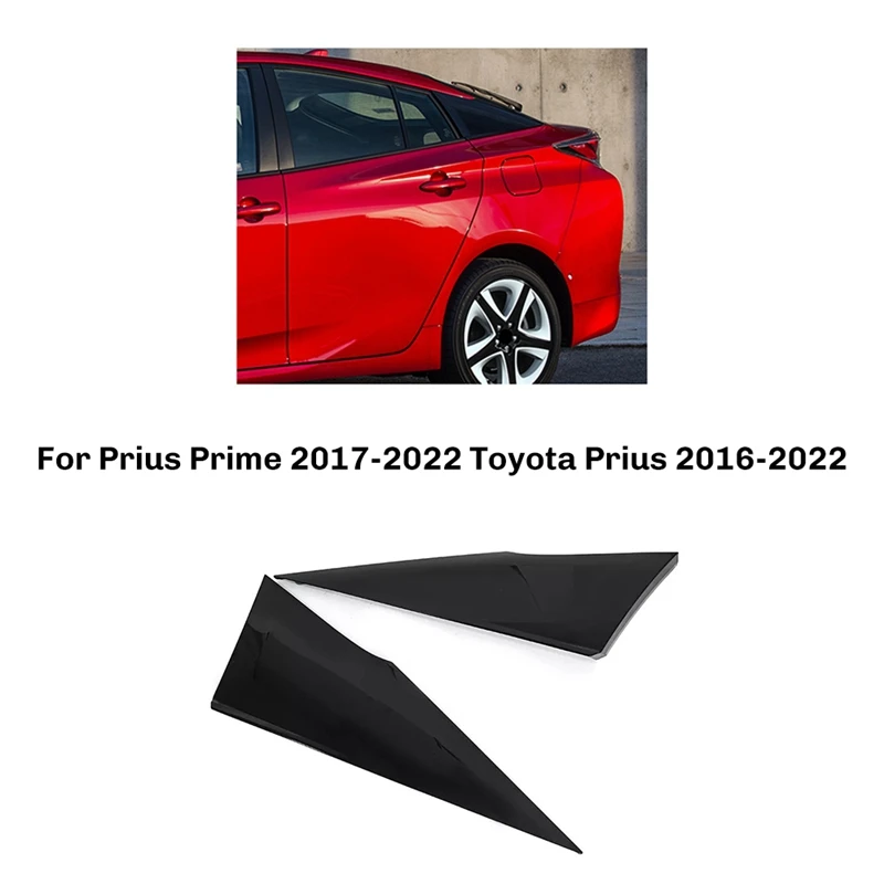 Couvercle de Garniture de Fenêtre Arrière Triangulaire, Garde-Boue pour Prius Prime 2017-2022, pour Toyota Prius 2016-2022, 62505-47012, 62506-47012