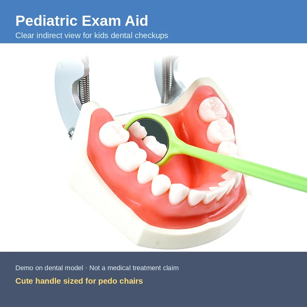 Disposable Kids Mouth Mirror Pack 20 Cotisen Pedo Cartoon Anti Fog Dental Exam Assorted MM02 Detachable Topper