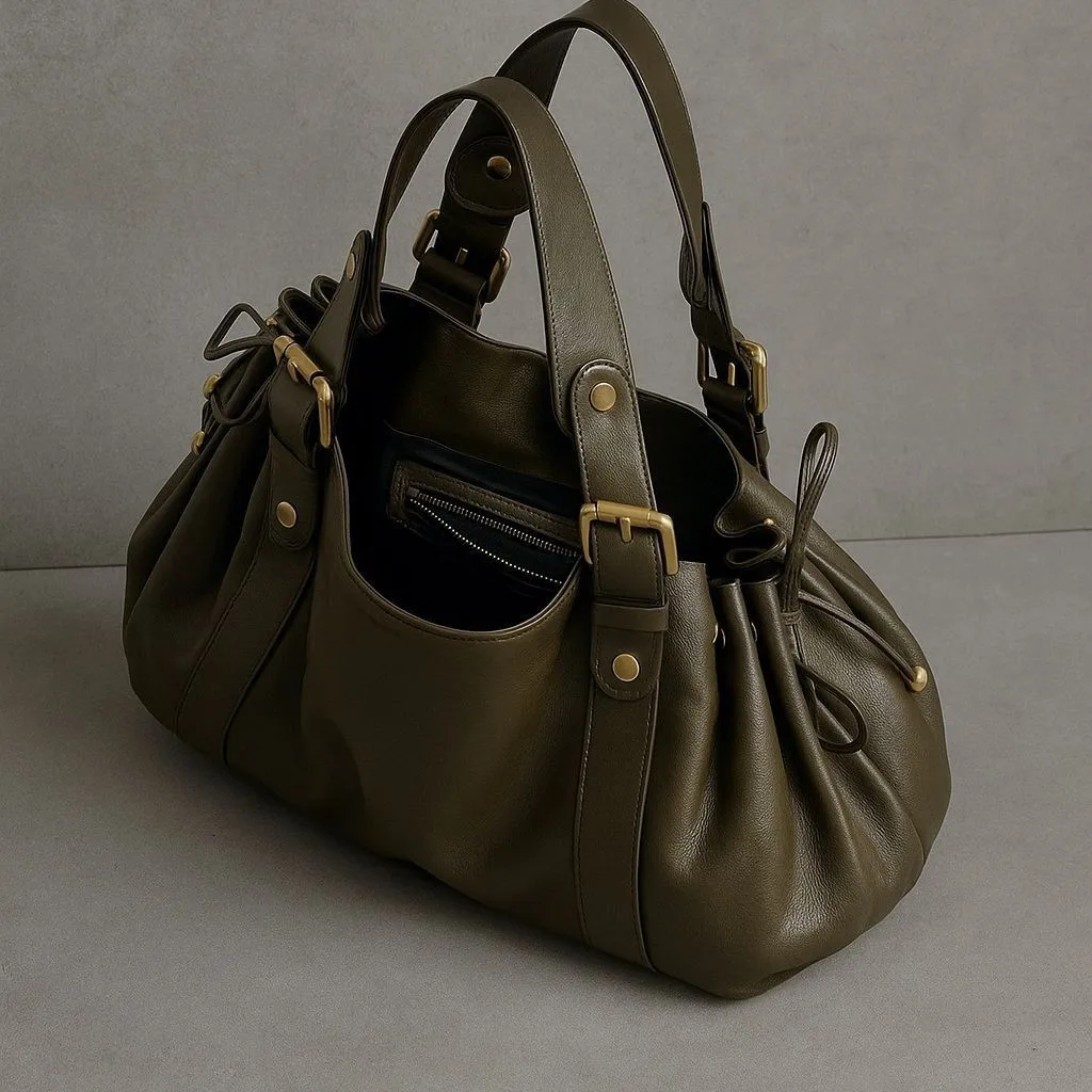 2025 Women's Crossbody Simple Handbag Commuter Shoulder Boston Bag Stylish Versatile Work Bag Soft Polyester Interior - view 5
