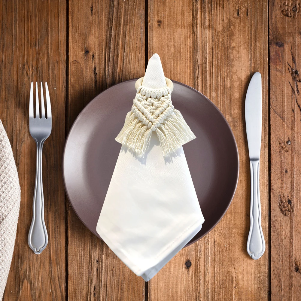 

4 Pcs Napkin Clasp Decorative Buckle for Table Napkins Wedding Napkin Ring Party Hotel Bar Restaurant Kitchen