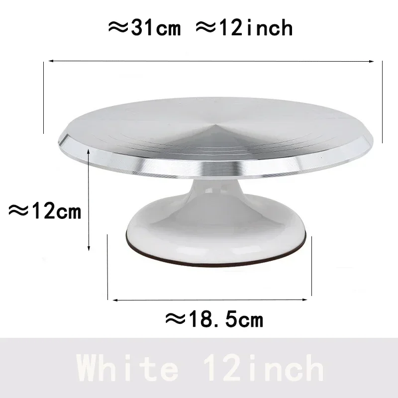 

12 INCH Baking Tools Aluminum Alloy Birthday Cake Turntable Plastic Ceramic Turntable Glass Turntable Flower Mounting Table