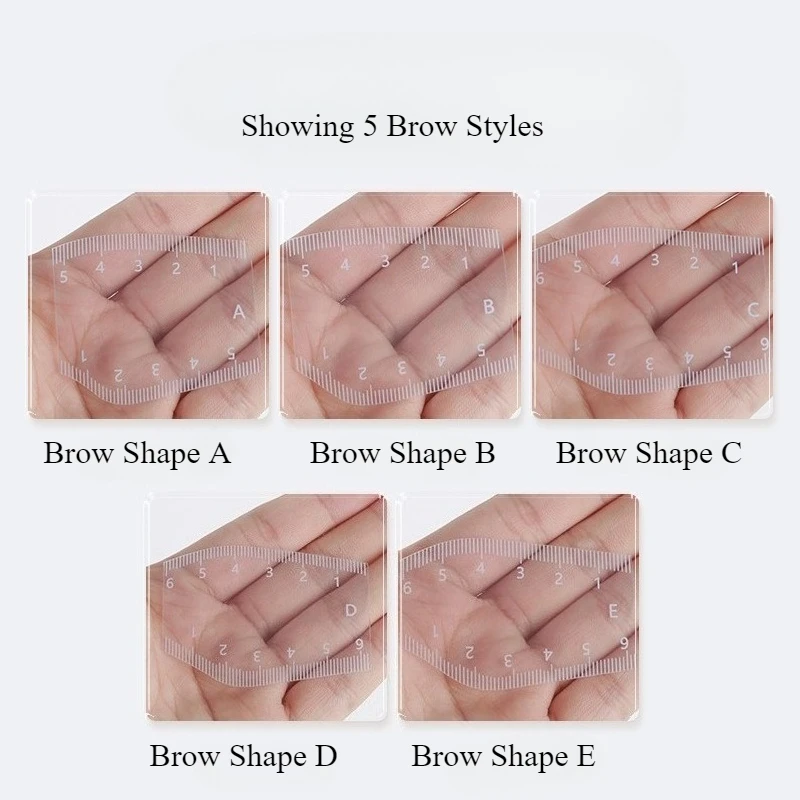 Zestaw szablonów do modelowania brwi, 5 sztuk, magiczne narzędzie do projektowania i tatuażu brwi, szablon do modelowania brwi, szablon do modelowania brwi
