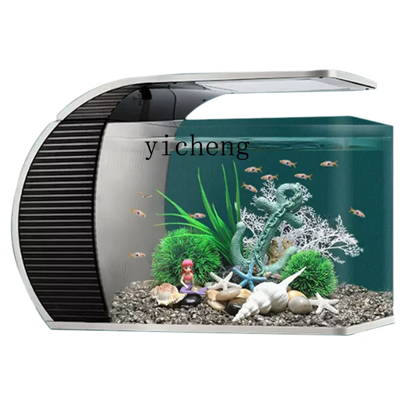 XL living room small side filter high definition glass desk ornament small tropical fish tank