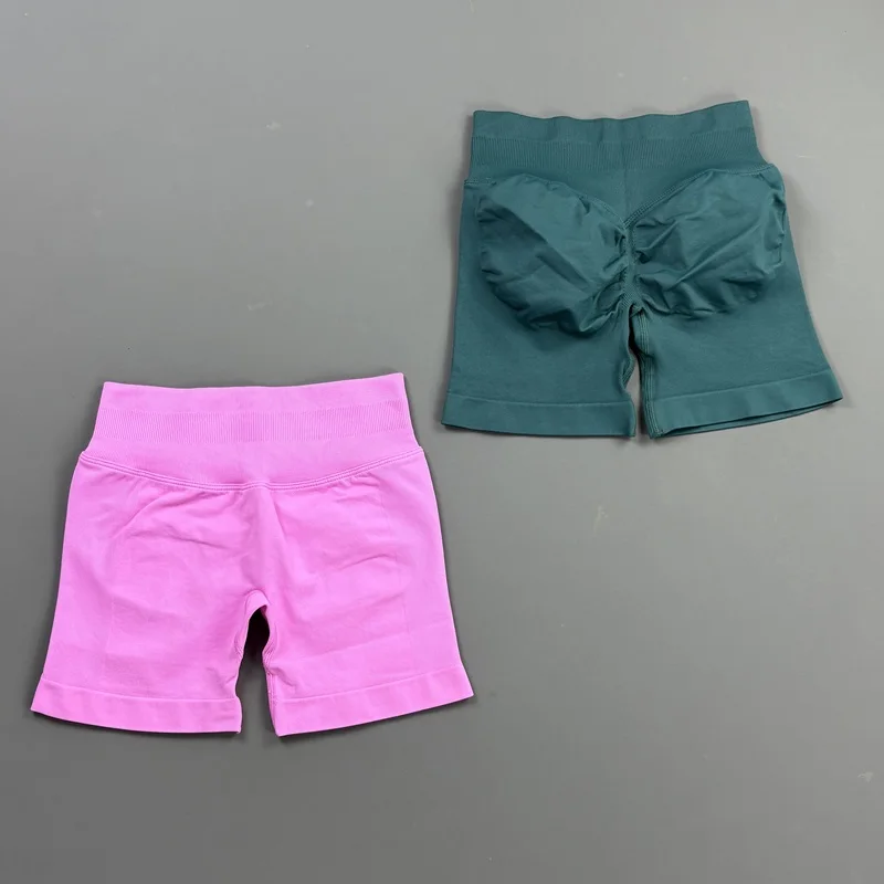 HISTELLO Impact Shorts Damen Gym-Sportleggings Nahtlose Yoga-Kurzhosen Scrunch Butt Pilates Lauf- und Biker-Workout-Shorts – Detail 13