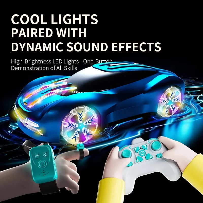 Q206 New energy remote control car gesture induction electric streamer concept car drift stunt car charging spray car Gift toys