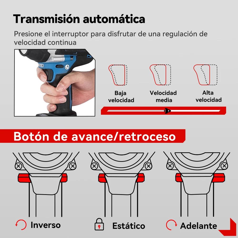 ONEVAN 1800N.M Torque Brushless Elettrico Impact Wrench Cordless Cacciavite Strumento di Potere Batteria agli Ioni di Litio Per Makita 18V Batteria