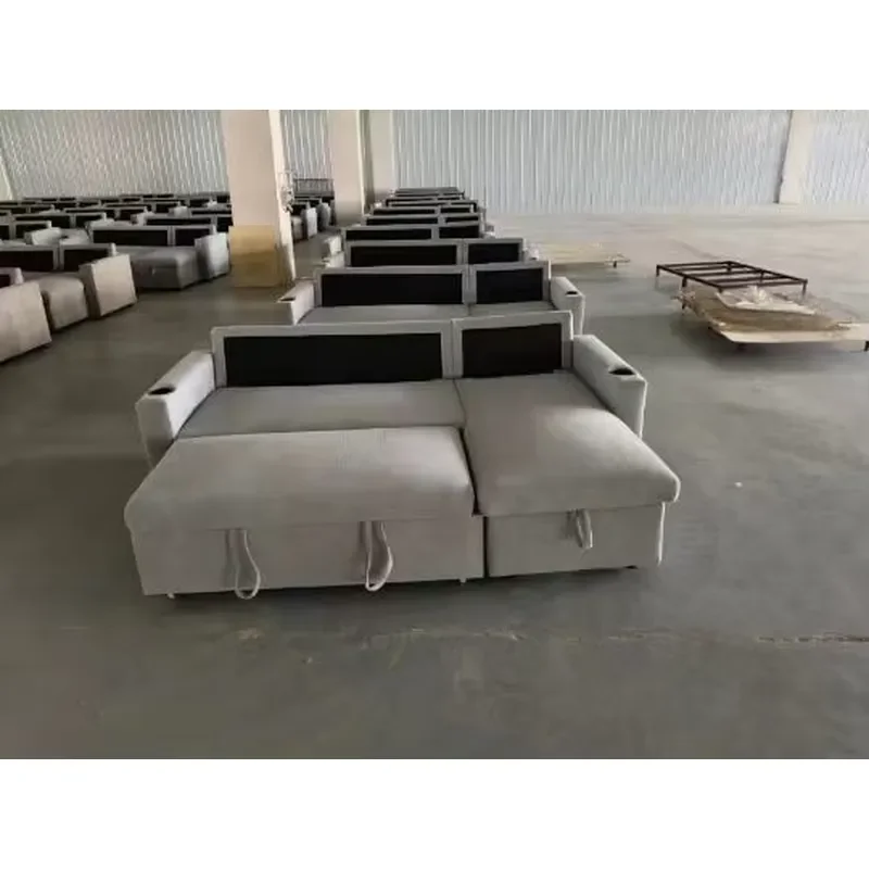 Modern Design Hot-selling Sofa Bed Living Room Furniture with Storage Box and USB Charging Port