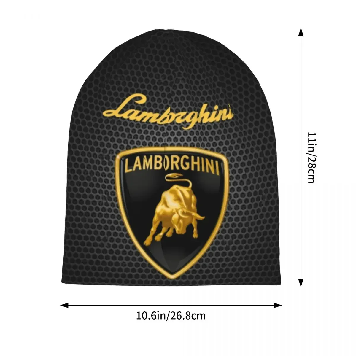 Bull Lambo Gold Warm Knitted Cap Fashion Bonnet Hat Autumn Winter Outdoor Beanies Hats for Men Women Adult