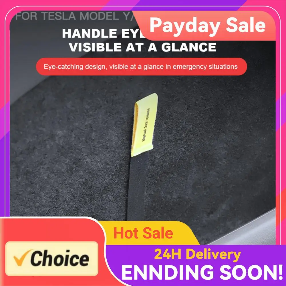 

Car Door Emergency Handle Extended Rear Door Emergency Puller Manual Door Release Emergency Safety Pull Rope for TESLA Model Y