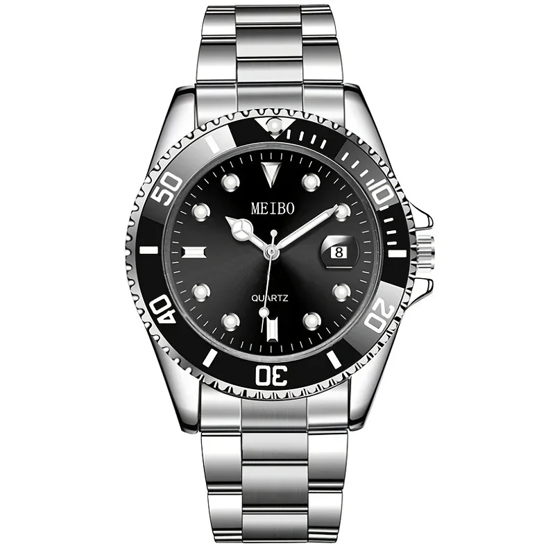 Luxury Men's Silver Stainless Steel Automatic Watch