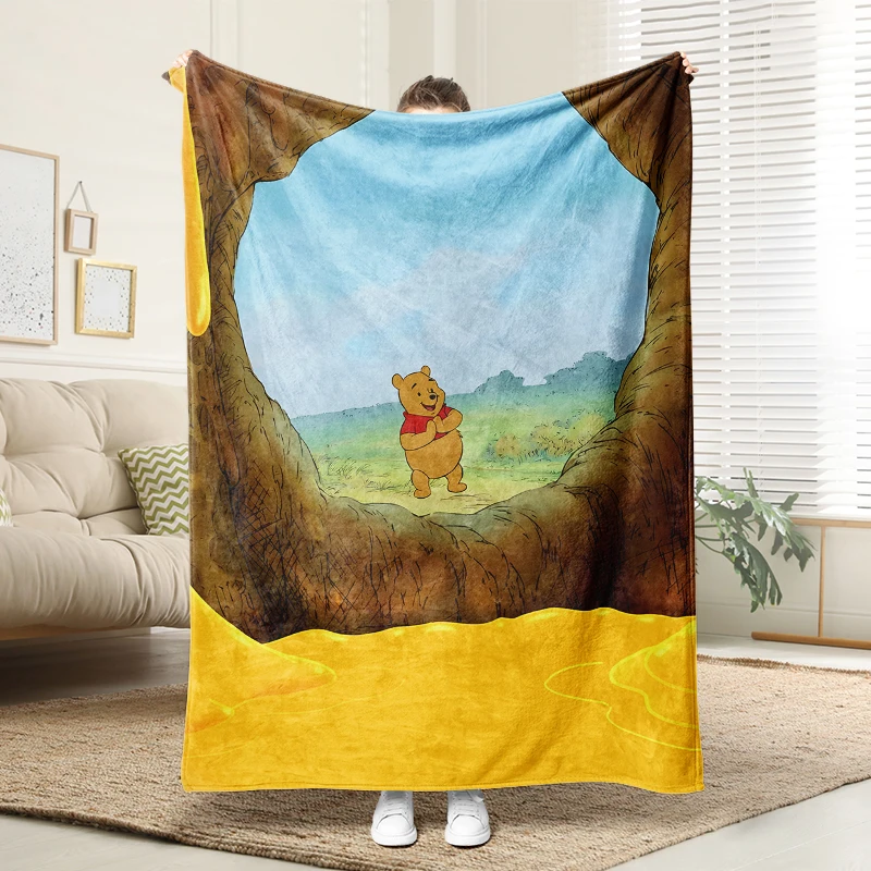 

Disney Winnie the Pooh Honey Drip Blanket Soft Flannel Throw Sofa Bed Decor Warm Cozy Gift