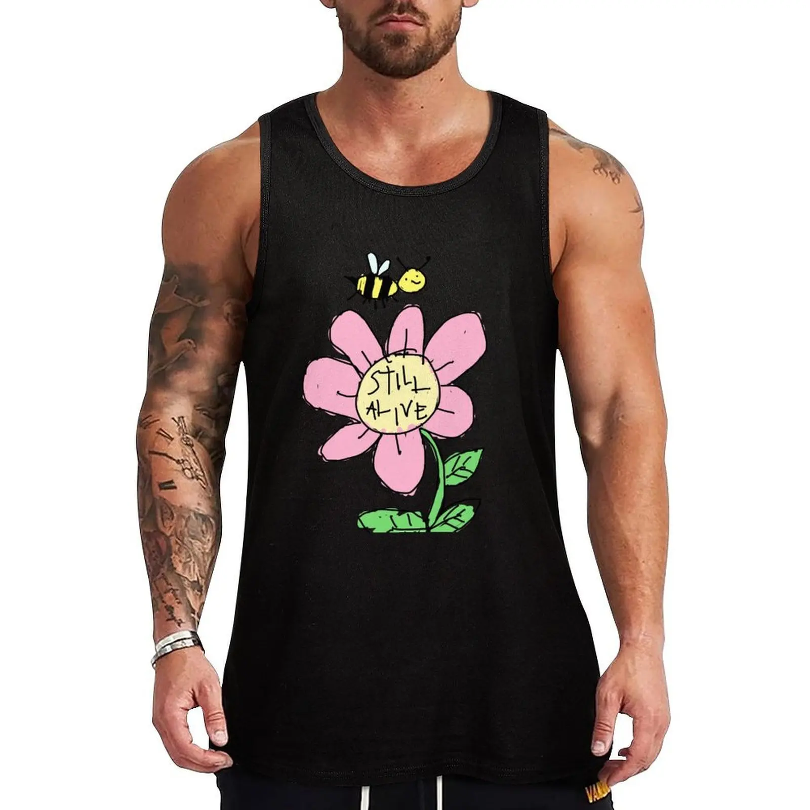 STILL ALIVE Tank Top Fitness Workout Tank Top Chemise respirante à coupe ajustée
