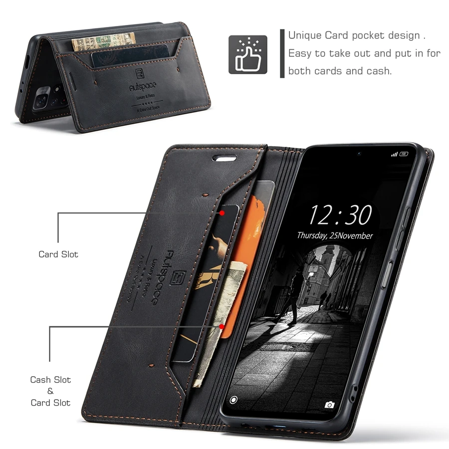 Wallet Anti-theft Brush Magnetic Leather Case For Huawei P50 P50 Pro P30 P30 Lite P30 Pro P Smart 2021 Y7A Honor 10X Lite 20S