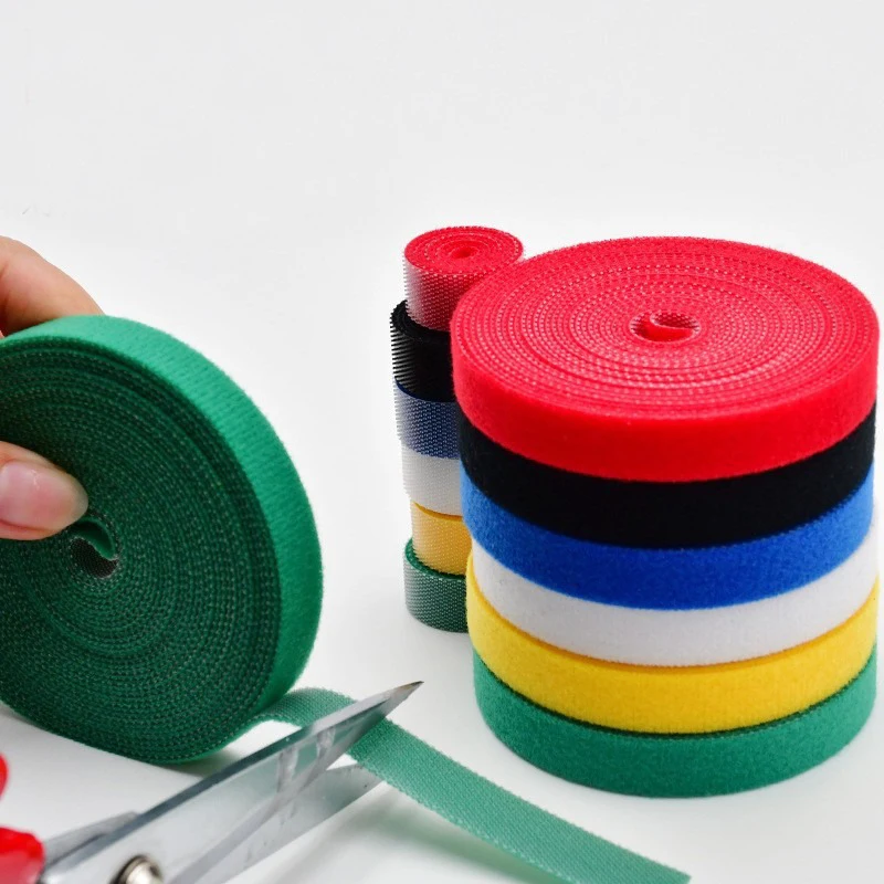 1 Roll Reusable Fastening Tape Cable Ties, Multi-Purpose Cord Organizer, Computer And TV Wire Storage, Data Cable Management Tie