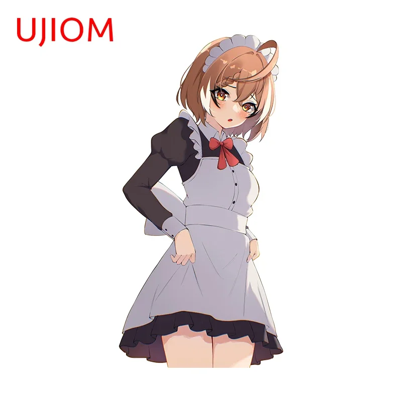 UJIOM 13cm X 6.4cm Shy Nanashi Mumei Hololive Anime Sexy Girls Wall Stickers Vestibule Decal Attractive Creative Wallpapers