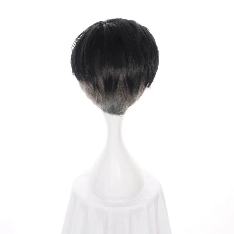 Zizi 2025 ccutoo 30 سنتيمتر الرجال قصيرة أسود رمادي مزيج الاصطناعية Otabek ألتين أملس الظهر شعر مستعار تأثيري