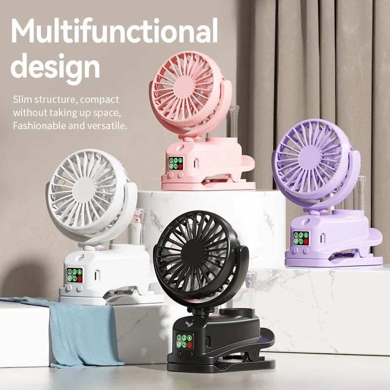 Refrigerating Clip Spray Fan Rechargeable Office Dormitory Outdoor Multi-Functional Desktop Clip Fan Moisturizing