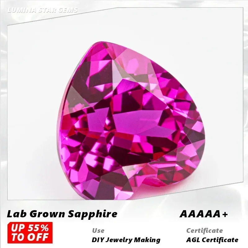 

Искусственный сапфир TopL в форме сердца, ярко-розовый, для изготовления украшений своими руками: кулонов, ожерелий, серег. С возможностью выбора, с сертификатом.