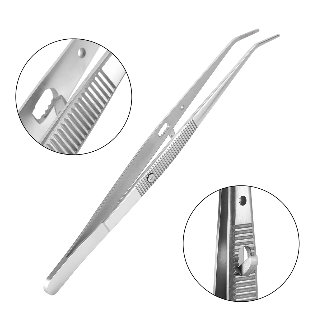 3-teiliges Set AZDENT Dental-Mundreinigungswerkzeug Zahnschaber Mundspiegel Pinzette Sondenspatel Edelstahl Zahnarztinstrument – Detail 8
