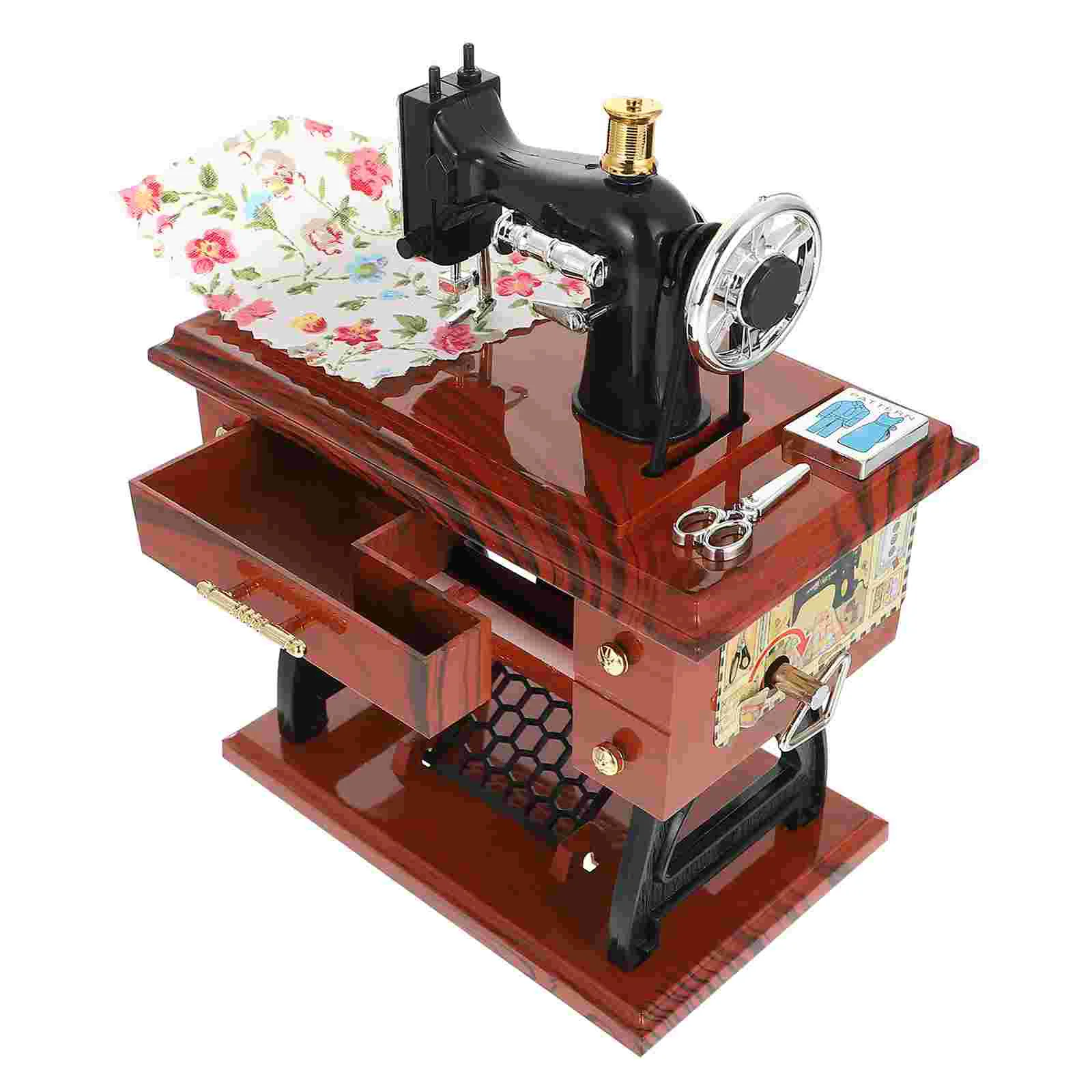 Sewing Machine Music Box for Kids Valentine's Day Supplies Dining Table Toy Mother Mechanic Gifts