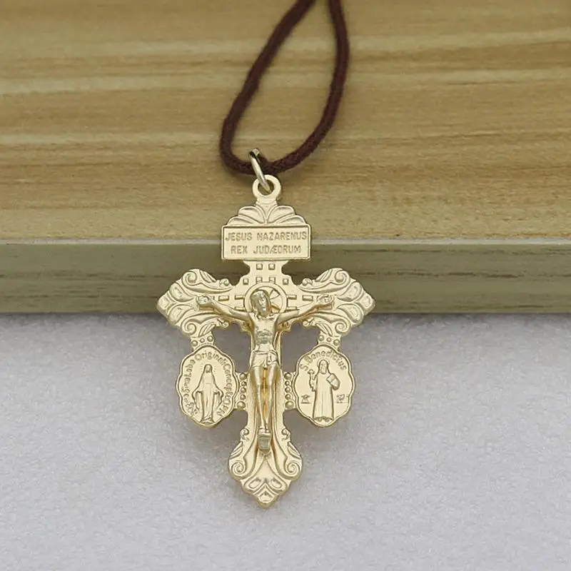 Metal Crosses Pendant Christian Crucifix Necklace Jesus Christ Cross Charm For Jewelry Making Crafting Findings DIY Bracelets