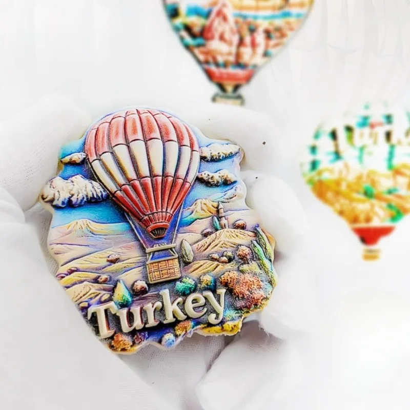 Turkey Souvenirs Hot Air Balloon Fridge Magnets Antalya Kemer Istanbul Cappadocia Fridge Stickers Home Decoration Wedding Gifts