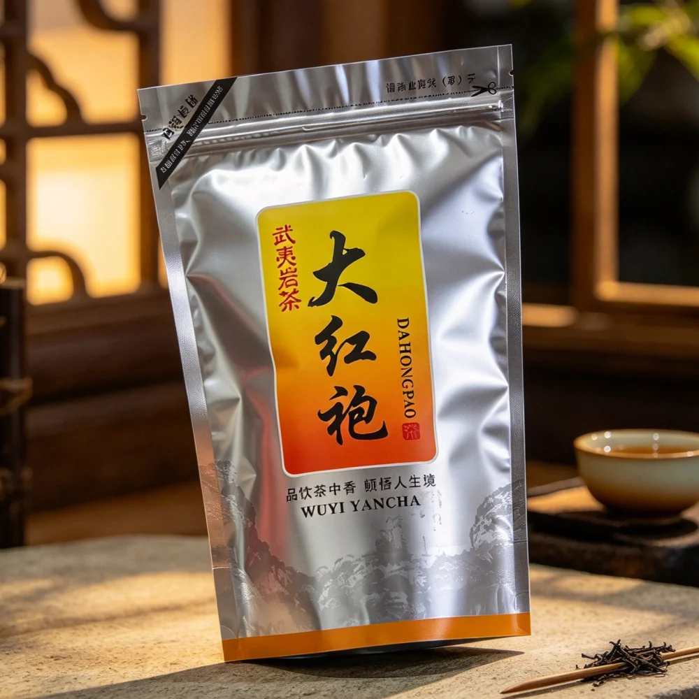 250g Dahongpo Tea Zipper Bags Jin jun mei Lapsang Souchong Big Red Robe tea Self Sealing bag China Da Hong Pao Tea Packaging Bag