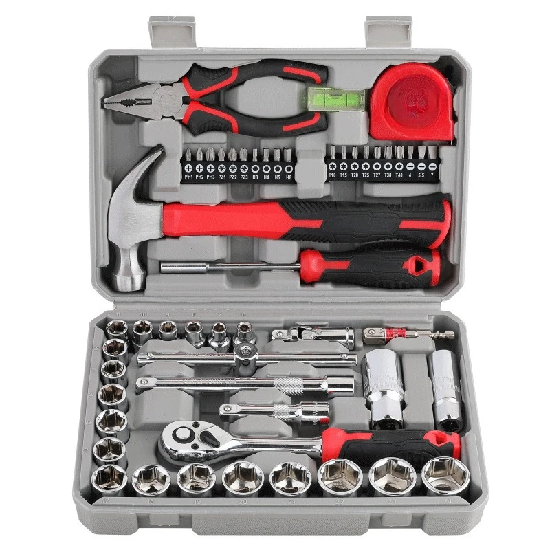 

62-piece set 3/8 Zhongfei sleeve double-ended ratchet wrench household machine repair auto repair set wear-resistant