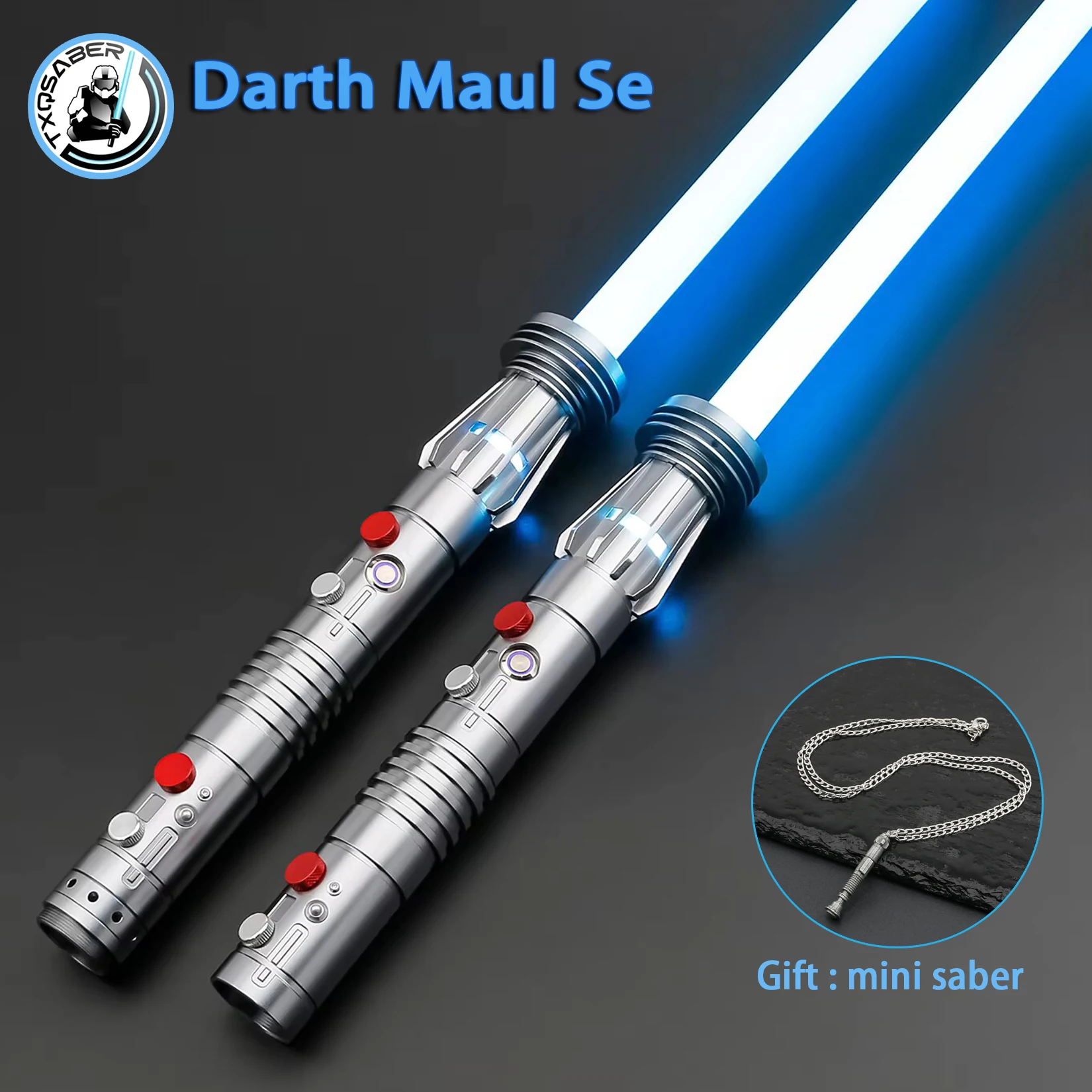 

Darth Maul Se TXQSTUDIO NeoPixel гладкий поворотный световой меч для взрослых, игрушки для косплея, изменение цвета, тяжелый дуэльный лазерный меч