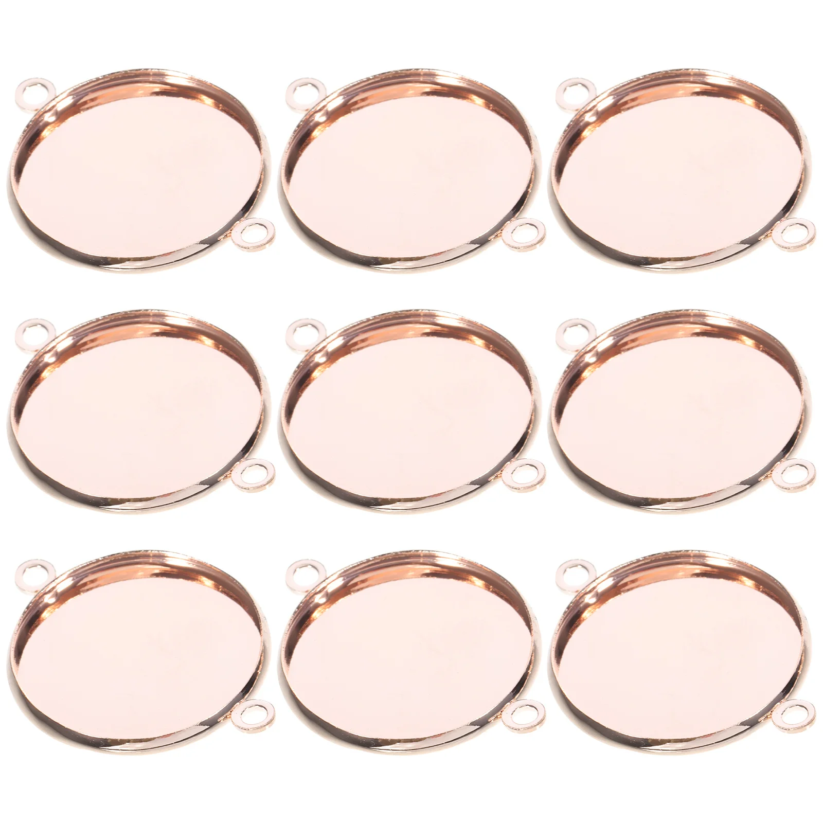 

10Pcs Round Pendant Trays 20mm Copper Plated Bezel Pendant Tray DIY Jewelry Making Kits Photo Resin Crafts Gift