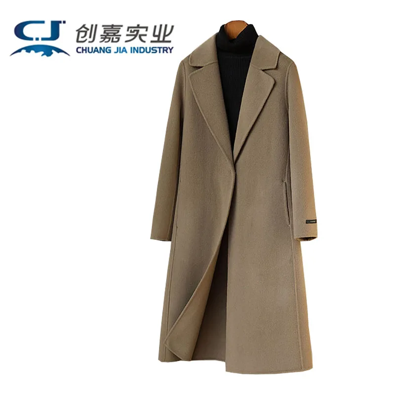 

Autumn Winter 100% Double-sided Cashmere Ladies High Quality Wool Coat Comfortable and Warm Solid Color Wool Intimate Outdoor