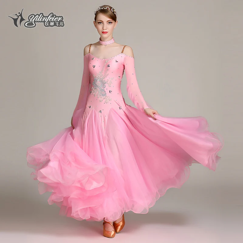 Lightweight New Season Modern National Standard Dance Dress With Diamond Performance