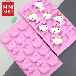 MINISO Sanrio Hello Kitty Chocolate reposteria Molds DIY Silicone Molds Pastry Fudge Cookie Molds home Kitchen Accessories