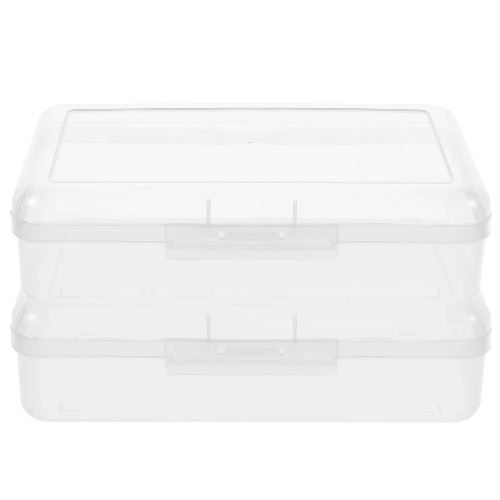 

2 шт., пластиковый пенал большой вместимости, прозрачный портативный органайзер для канцелярских принадлежностей, пенал для школьных художественных принадлежностей с крышкой