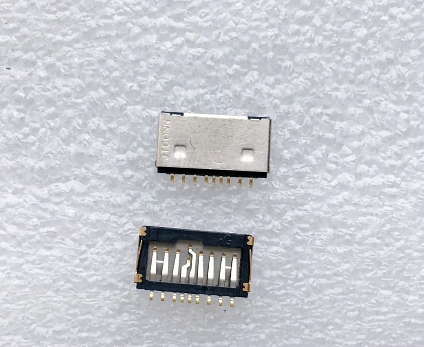 For Mini TF Simple Card Holder 1.5H Metal Cover 8P SMD Micro SD TF Card Holder