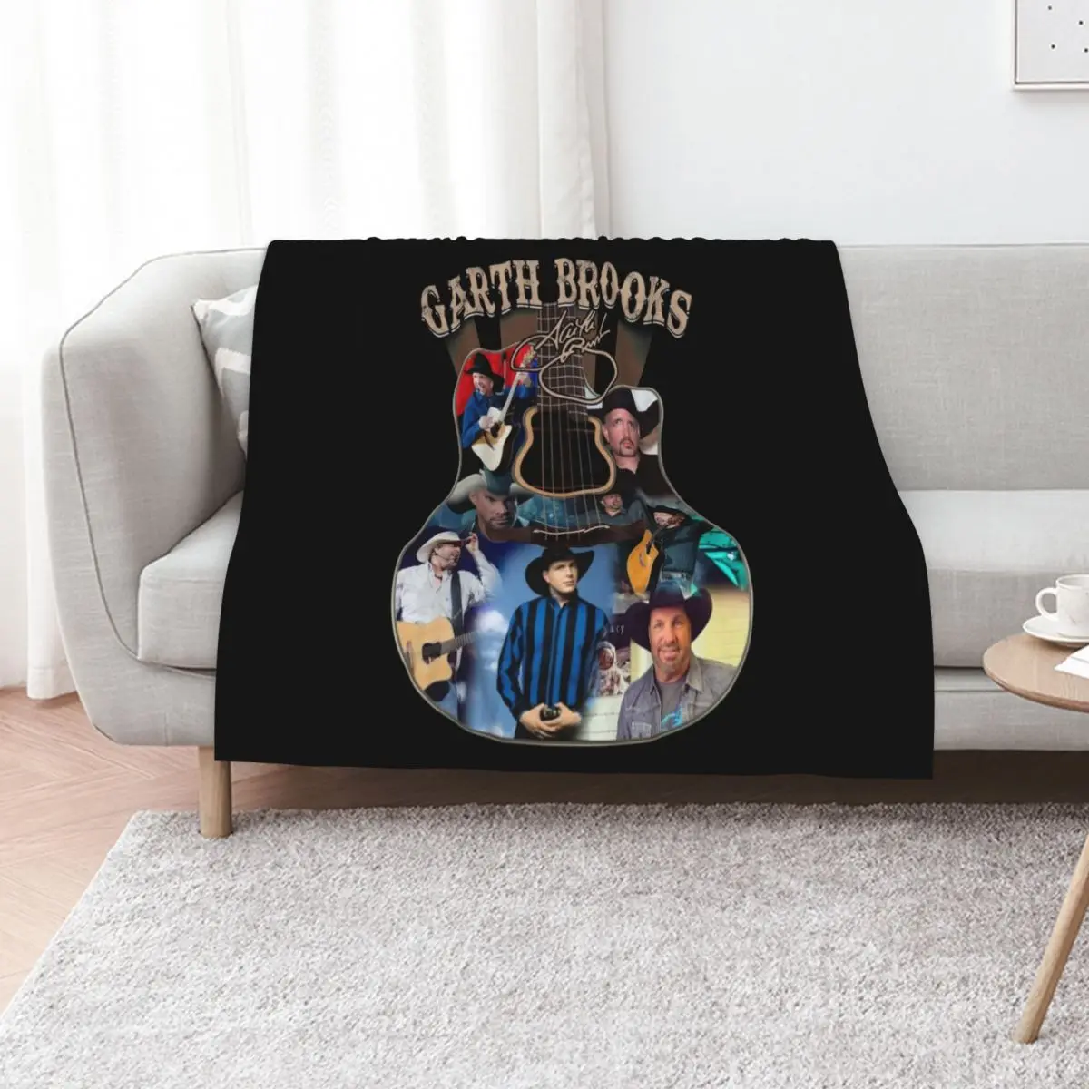 Garth BROOKS Guitar Signature Sweat Throw Blanket Picnic Loose Soft Big warm for winter cosplay anime Blankets