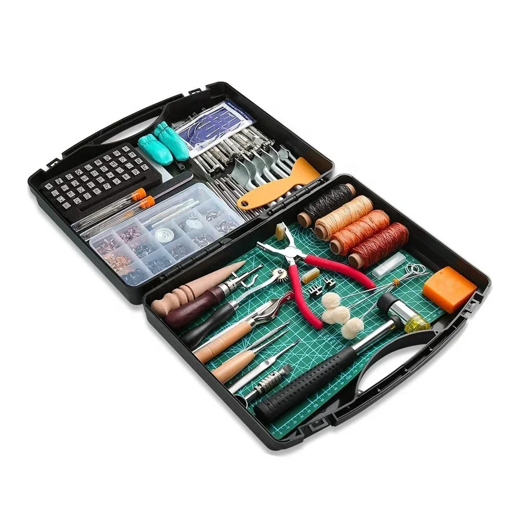 273 Pieces Leather Crafting Working Tool Set DIY Leathercraft Carving Leather Tools