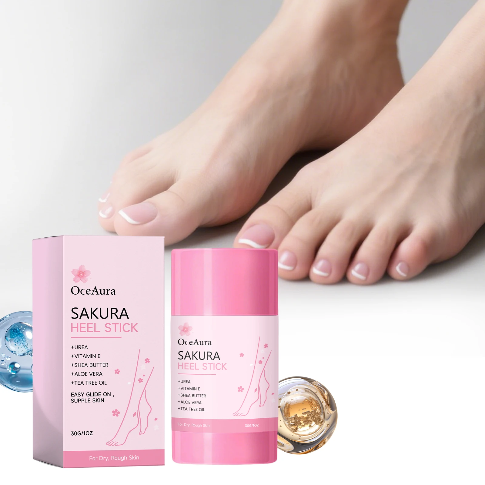 Soft Heel Care Stick, Water-locking, Moisturizing, Pampering, Dry, Rough and Smooth Texture, Quick Absorption