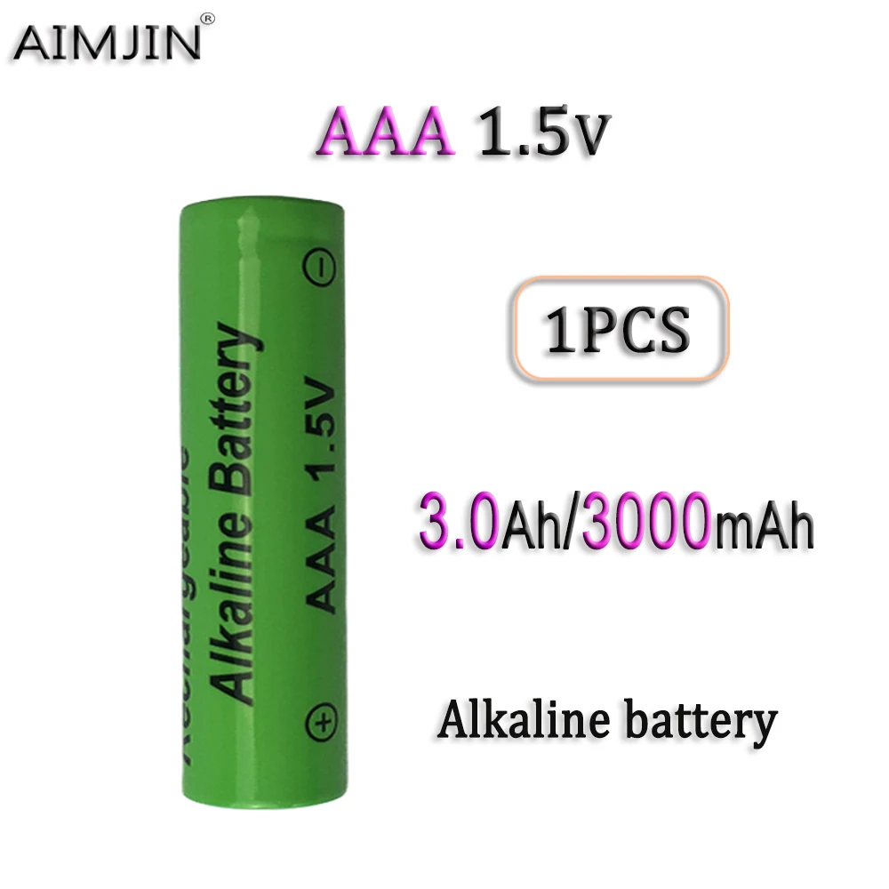 

AAA 1.5V 3000mAh/3.0Ah Alkaline Rechargeable Battery Suitable For MP3 RC Toys LED Flashligh