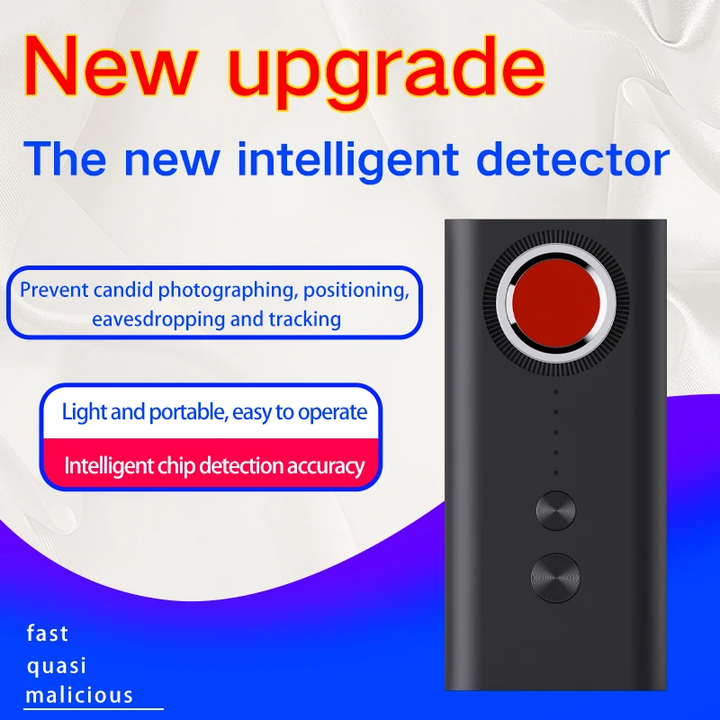 Newest Anti Spy  Detector Portable Pinhole Hidden Lens Detect Gadget for GPS Tracker Hidden Camera Finder Eavesdropping Device
