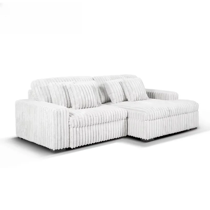 Cheers Cloth Bed Sofa Living Room Set Home Furniture 2 Seats Armrest Electric Sofa Bed