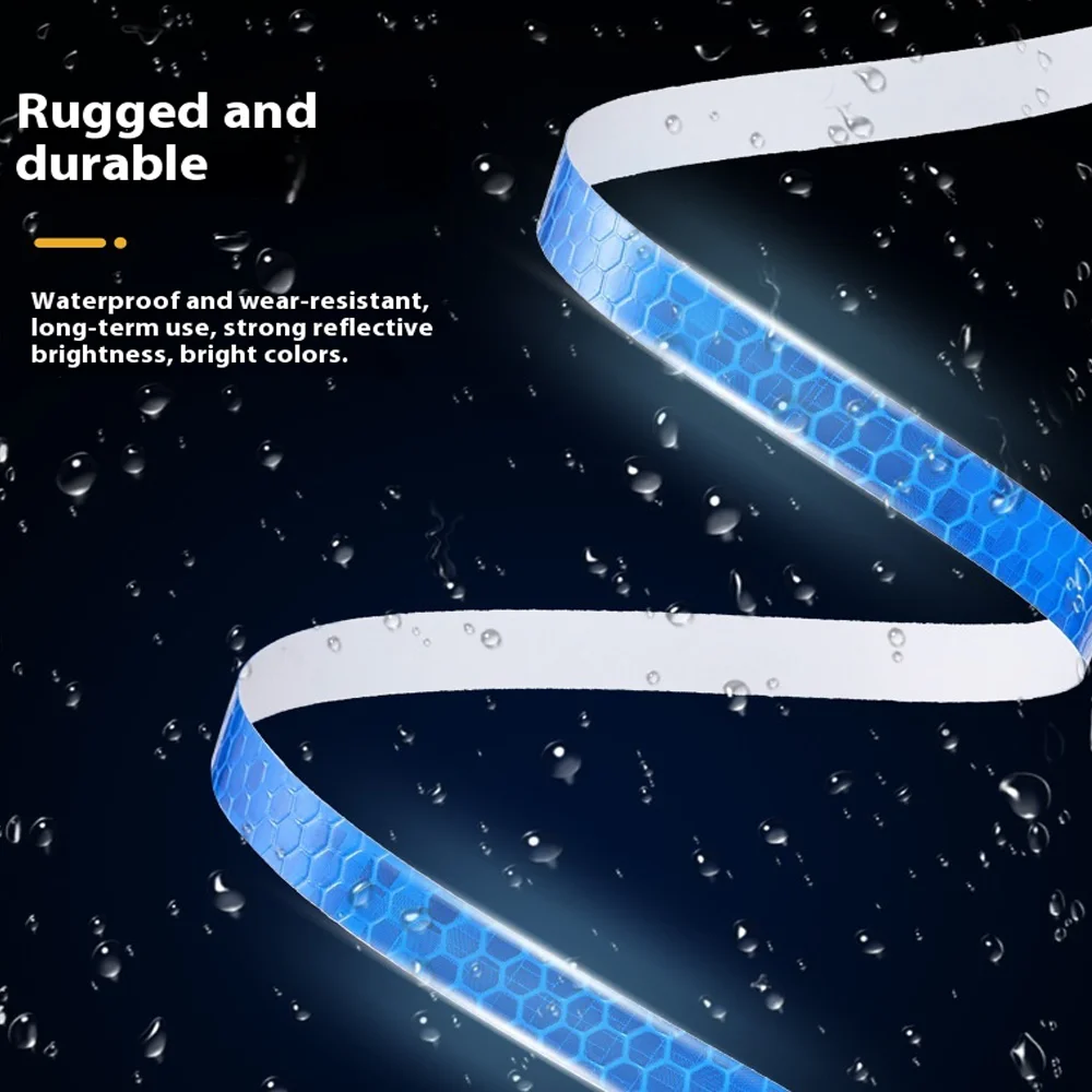 Bike Stickers Reflective Tape Fluorescent MTB Bike Bicycle Strips Cycling MTB Tapes for Bicycle Helmet Motorcycle Scooter