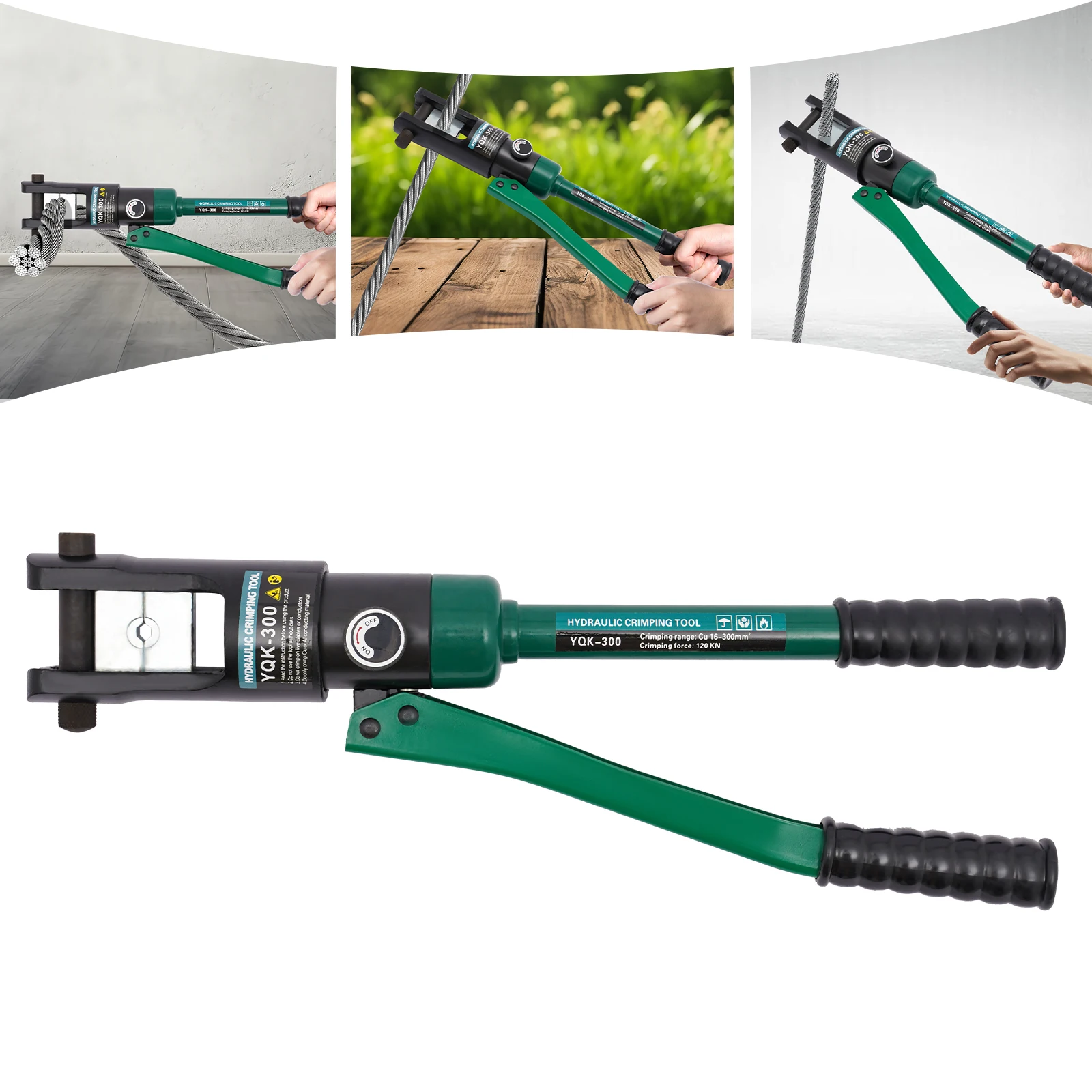 YQK300 Hydraulic Crimping Tool Rope Tonne  Wire Balustrade Crimper Blue/Green/Red