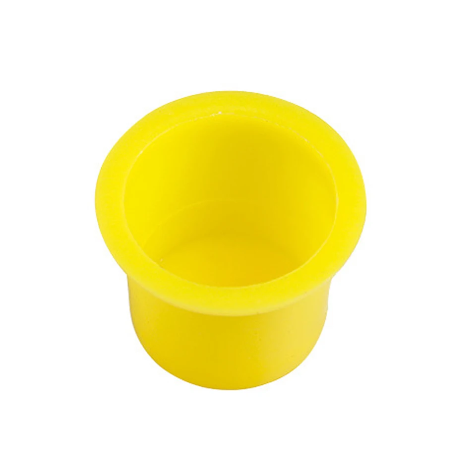 100pcs/lot Plastic Disposable Yellow Tattoo Ink Holder Cups Pigment Supplies Permanent Makeup Eyebrow Pigment Container Cups