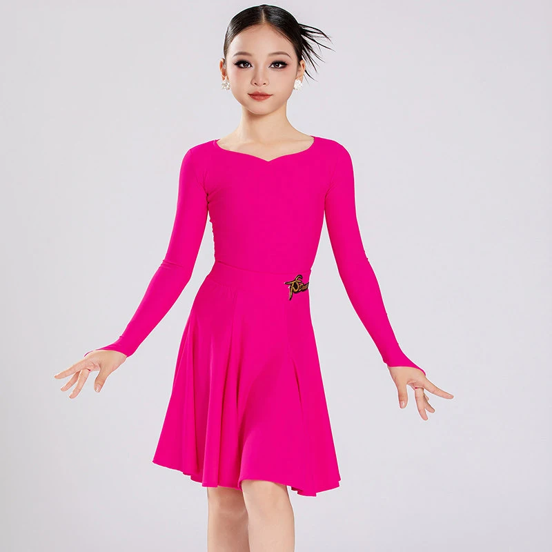 Latin Dance Competition Clothes Girls Professional High-End Latin Dance Costumes 6 Colors Children\'S Performance Wear SL4534