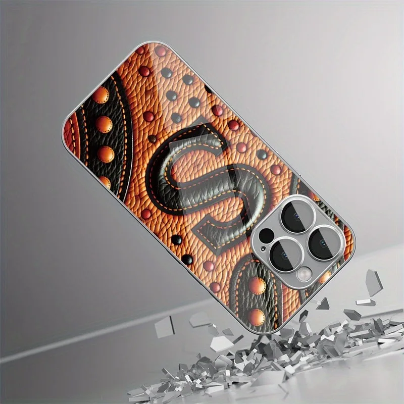 

Luxury Orange Grain Letter Phone Case for Samsung Galaxy S25 S24 S23 S22 S21 S20 S10 S9 S8 FE Plus Ultra 4G5G Luxury Glass Cover