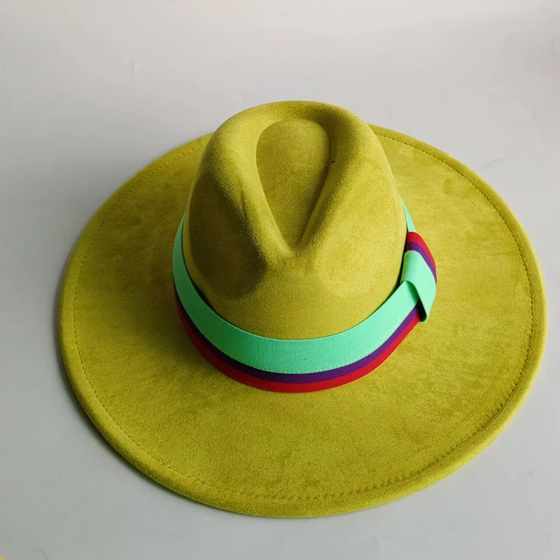 Dunkelgrauer Wildlederhut mit breiter Krempe 2026 NEU Fedora-Hut für Herren und Damen Herbst Winter Filzhüte Klassische Kirchen-Fedoras Chapeau Sombrer